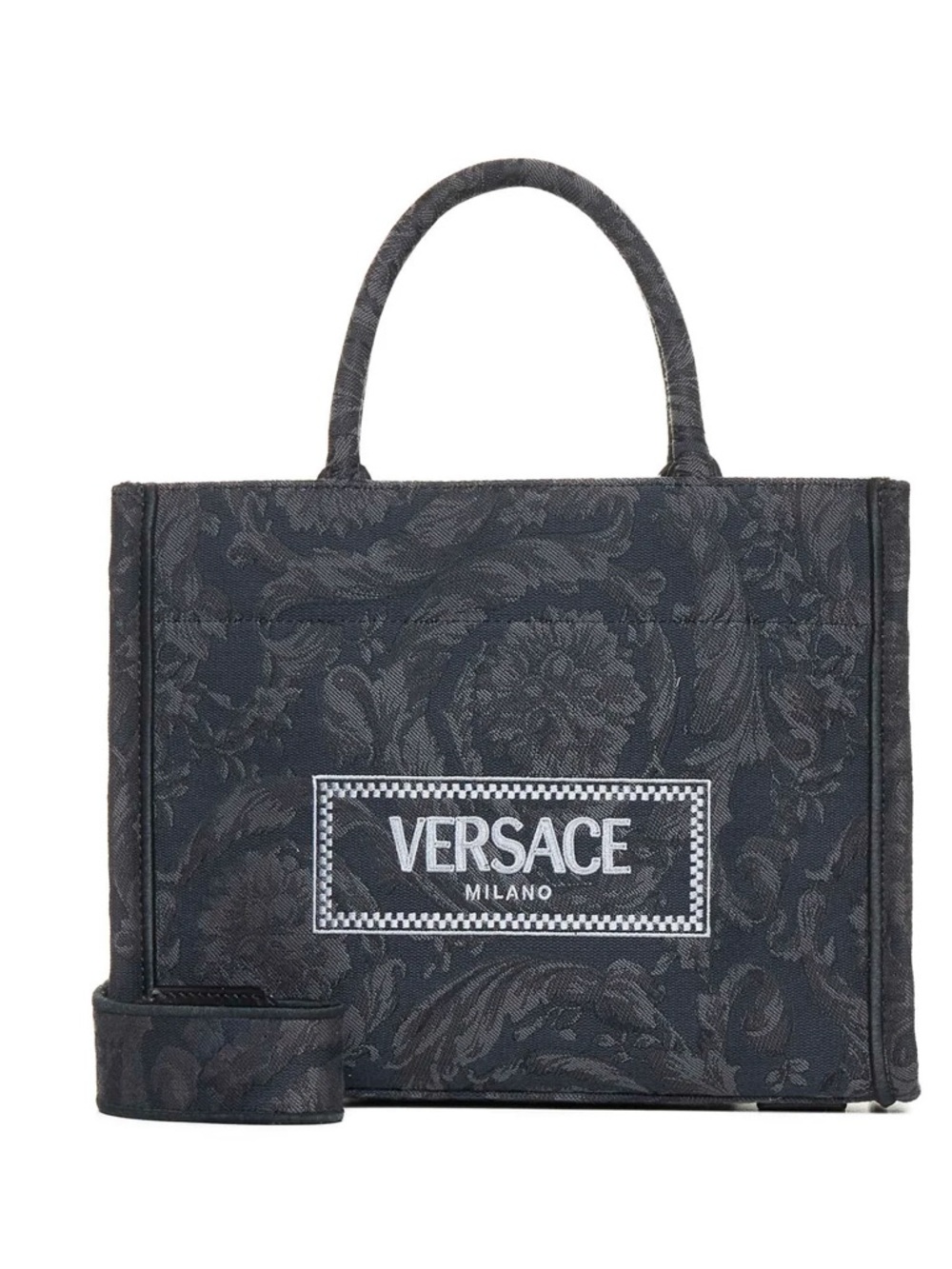 Versace Barocco baroque logo monogram book tote shoulder bag NEW